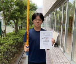 【陸上競技部】　男子やり投げ　都大会出場！